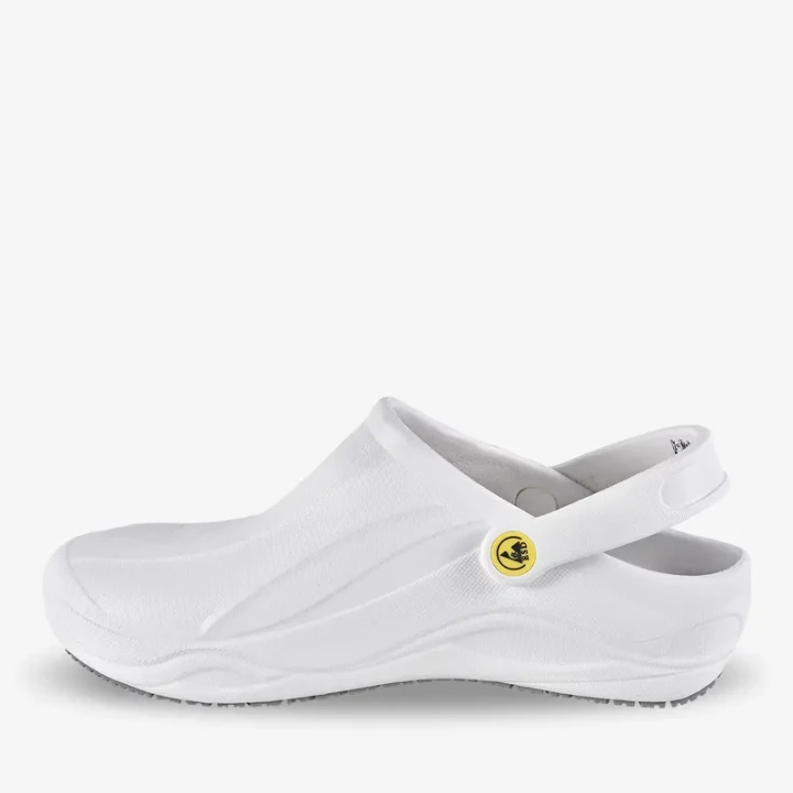 Klapki medyczne Crocsy Smooth OB Białe Safety Jogger