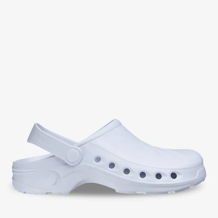 Klapki medyczne Crocsy Sonic OB Białe Safety Jogger