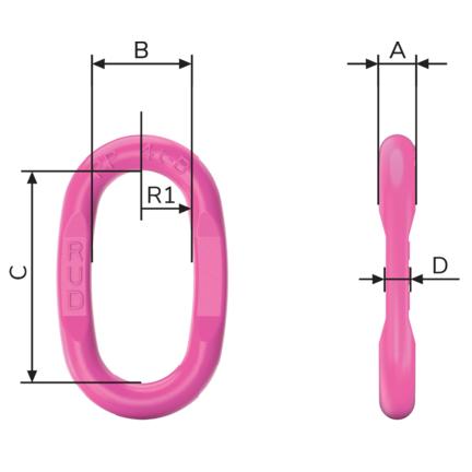 Ogniwo dla punktu mocującego RUD VIP-Oval-link PP PowerPoint