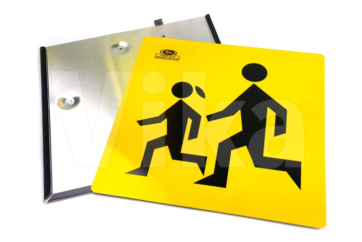 Tablica UWAGA DZIECI z kieszenia