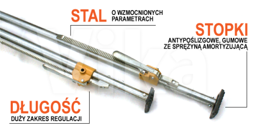 Drążki rozporowe stalowe - infografika