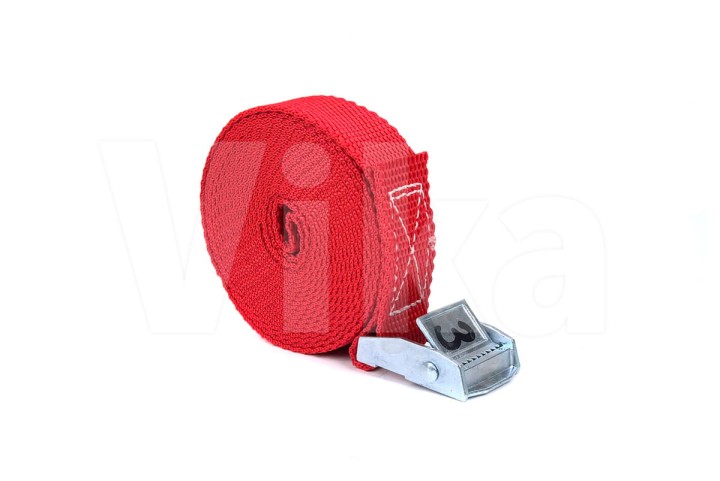 Pas ściągający 25 mm z klamrą  czerwony