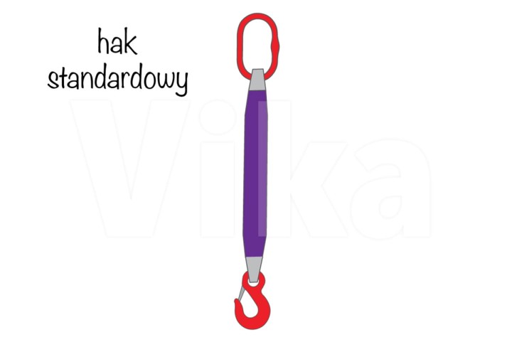 Zawiesie pasowe 1-cięgnowe hak standardowy 1 tona