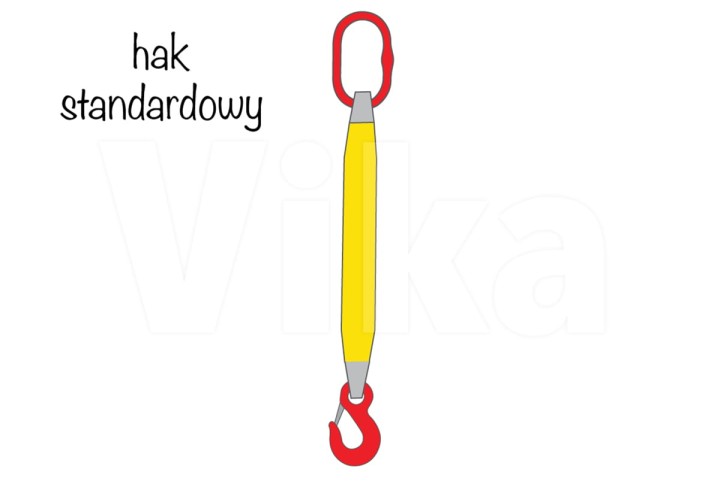 Zawiesie pasowe 1-cięgnowe | HAK STANDARDOWY | 3 tony