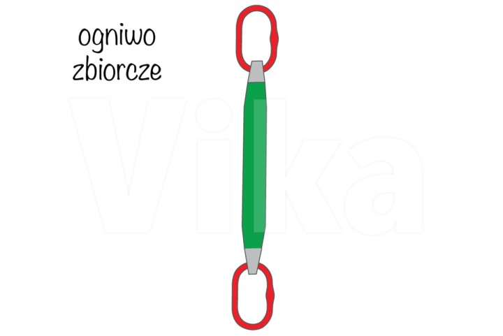 Zawiesie pasowe 1-cięgnowe | ogniwo zbiorcze | 2 tony
