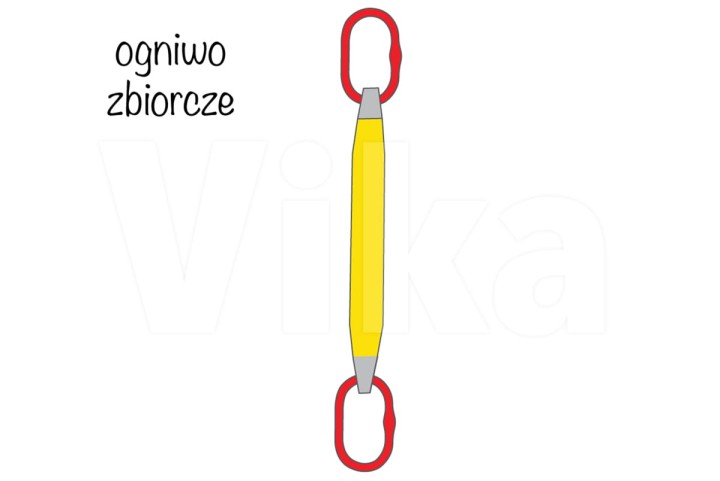 Zawiesie pasowe 1-cięgnowe | ogniwo zbiorcze | 3 tony