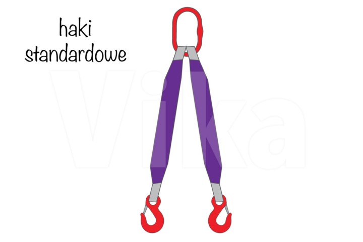 Edytuj produkt: Zawiesie pasowe 2-cięgnowe | HAKI STANDARDOWE | 1,4 / 1 tony