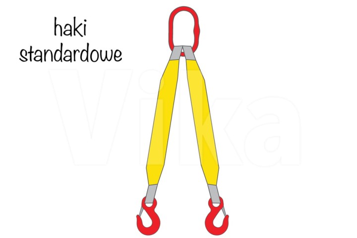 Zawiesiepasowe 2-cięgnowe haki standardowe 4,2/3 tony