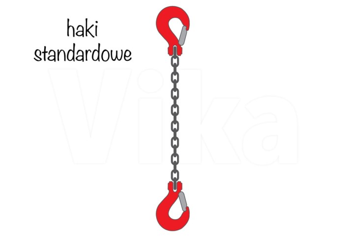 Zawiesia łańcuchowe 1-cięgnowe - haki standardowe