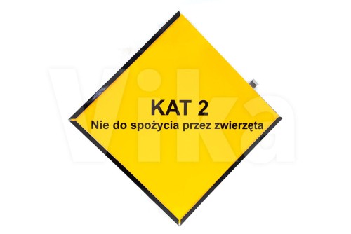 Tablica odpady „KAT 2 - Nie do spożycia przez zwierzęta”