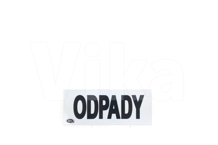 Tablica ODPADY - mała - stała