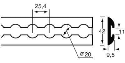 Listwa 5001 Al - wymiary