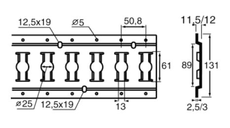 Listwa 3009 - wymiary