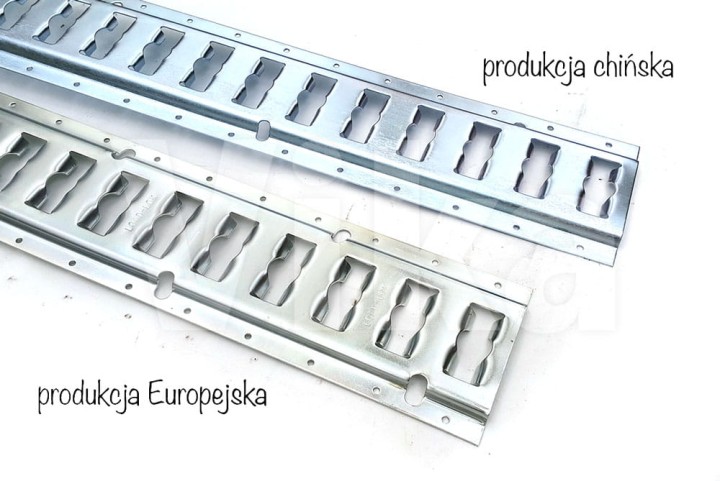 Listwy kotwiczne 3009 - porównanie