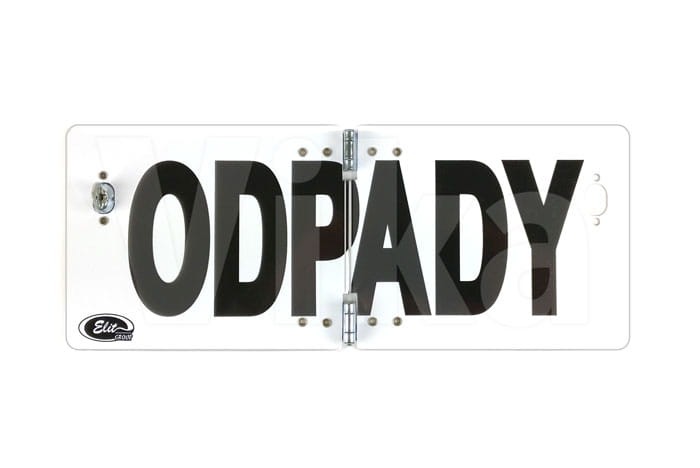 Tablica ODPADY - mała - składana