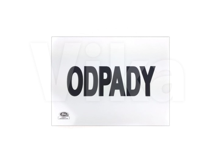 Tablica "ODPADY" 30x40cm - stała