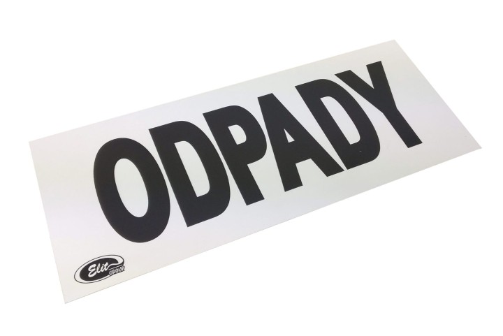 Tablica ODPADY - 12 x 30 cm